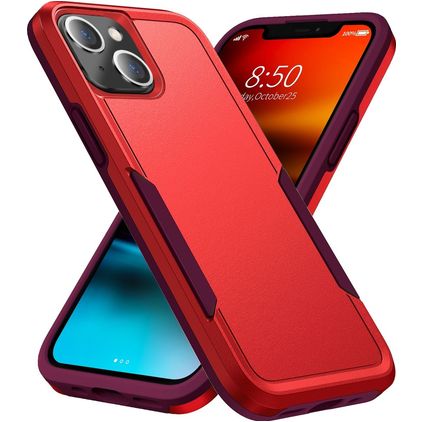 Mobigear Heavy Armor iPhone 14 Plus Hülle Hardcase Backcover Stoßfest - Rot