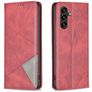Mobigear Rhombus Slim Samsung Galaxy S25 FE Hülle Klapphülle - Rot