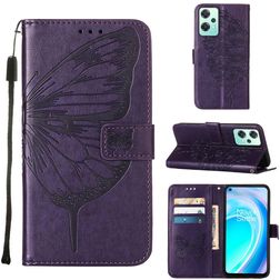 Mobigear Butterfly OnePlus Nord CE 2 Lite 5G Hülle Klapphülle Geldbörse - Lila