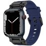 Mobigear Explorer Silikon Apple Watch Armband Dornschließe - 49/46/45/44 mm - Schwarz / Blau