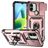 Mobigear Armor Ring Cam Slide Xiaomi Redmi A1 4G Hülle Hardcase Backcover Stoßfest mit Ringhalter und Kamera Slider - Roségold