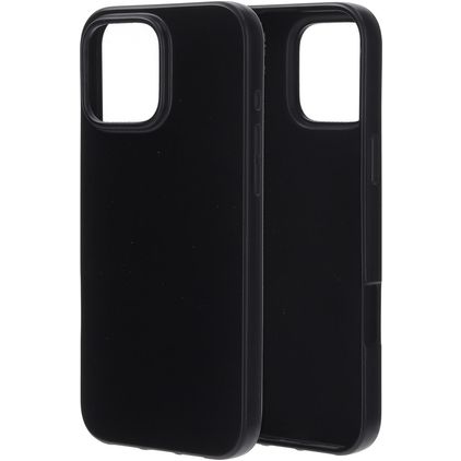 Mobiparts Classic iPhone 16 Pro Max Hülle Flexibles TPU Backcover - Schwarz