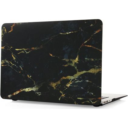 Mobigear Marble MacBook Pro 13 Zoll (2016-2023) Hardcase Hülle MacBook Case - Schwarz / Braun - Model A1706 / A1708 / A1989 / A2159 / A2289 / A2251 / A2338
