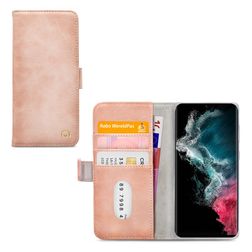 Mobilize Elite Gelly Samsung Galaxy S22 Ultra Klapphülle Portemonnaie - Soft Pink