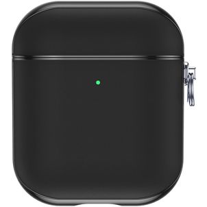 Valenta Snap Apple AirPods 1 Hülle Echtes Leder - Schwarz