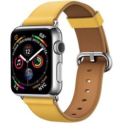Mobigear Roma Leder Apple Watch Armband Dornschließe - 49/46/45/44 mm - Cognac