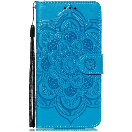 Mobigear Mandala iPhone 11 Hülle Klapphülle Geldbörse - Blau