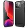 Mobigear Brushed Slim iPhone 13 Pro Max Hülle Flexibles TPU Backcover - Schwarz