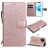 Mobigear Sunflower iPhone 12 Pro Hülle Klapphülle Geldbörse - Roségold