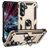 Mobigear Armor ring Samsung Galaxy S25 FE Hardcase Backcover Shockproof mit Ringhalter - Gold