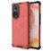 Mobigear Honeycomb HONOR 50 Hülle Hardcase Backcover Stoßfest - Rot