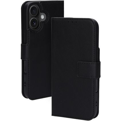 Mobiparts Classic Wallet MagSafe iPhone 16 MagSafe Hülle Klapphülle Geldbörse - Schwarz