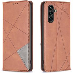 Mobigear Rhombus Slim Samsung Galaxy S25 FE Klapphülle - Braun