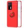 Mobigear Armor Ring Huawei P40 Hülle Flexibles TPU Backcover Stoßfest mit Ringhalter - Rot
