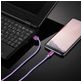 Mobigear Nylon USB-A auf USB-C Kabel 1 Meter - Lila