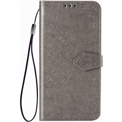 Mobigear Mandala OPPO Reno 3 Pro Hülle Klapphülle Geldbörse - Grau