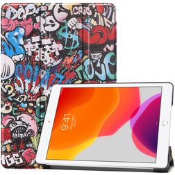 Mobigear Tri-Fold iPad 7 (2019) Klapphülle - Graffiti