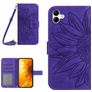 Mobigear Sunflower Samsung Galaxy A05 Hülle Klapphülle Geldbörse - Lila