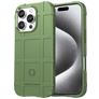 Mobigear Rugged Shield iPhone 16 Pro Hülle Flexibles TPU Backcover Stoßfest - Grün