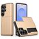 Mobigear Card Samsung Galaxy S26 Ultra Hülle Hardcase Backcover Stoßfest mit Kartenhalter - Gold