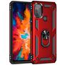 Mobigear Armor Ring Motorola Moto G50 Hülle Hardcase Backcover Stoßfest mit Ringhalter - Rot