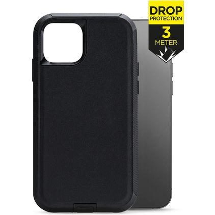 Mobilize Defender iPhone 12 Hülle Hardcase Backcover Stoßfest - Schwarz