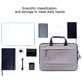 Pofoko A300 Laptop Aktentasche 13 - 14 Zoll Laptoptasche + Handgriff - Charcoal