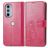 Mobigear Clover Motorola Edge 30 Pro Hülle Klapphülle Geldbörse - Magenta