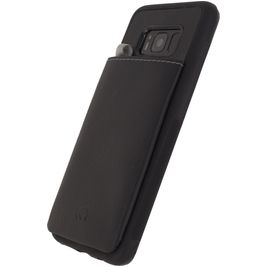 Mobilize Gelly Card Samsung Galaxy S8 Hülle Flexibles TPU Backcover mit Kartenhalter - Schwarz