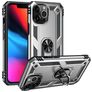Mobigear Armor Ring iPhone 14 Pro Hülle Hardcase Backcover Stoßfest mit Ringhalter - Silber