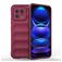 Mobigear Bumpy Xiaomi 13 Hülle Flexibles TPU Backcover - Weinrot