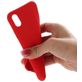 Mobigear Rubber Touch iPhone XS Max Silikon Hülle Backcover - Rot