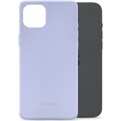 Mobilize Rubber Gelly iPhone 15 Plus Hülle Flexibles TPU Backcover - Pastel Purple
