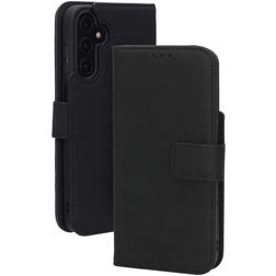 Mobiparts Wallet Samsung Galaxy A15 Hülle Echtes Leder Klapphülle Geldbörse - Schwarz