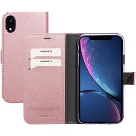 Mobiparts Saffiano Wallet iPhone XR Hülle Klapphülle Geldbörse - Pink