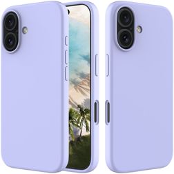 Mobigear Rubber Touch iPhone 16 Silikon Hülle Backcover - Lila