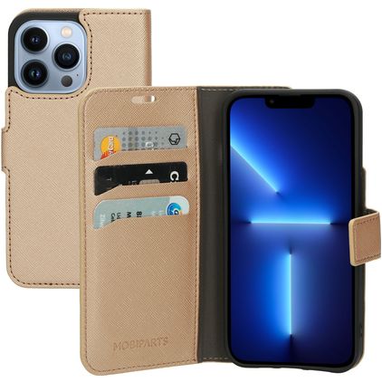 Mobiparts Saffiano Wallet iPhone 13 Pro Klapphülle Portemonnaie - Copper