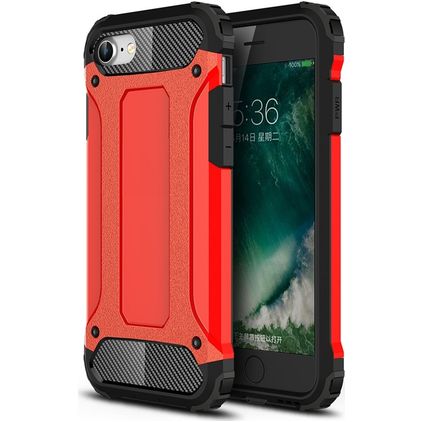 Mobigear Outdoor iPhone 8 Hülle Hardcase Backcover Stoßfest - Rot