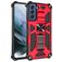 Mobigear Armor Stand Samsung Galaxy S21 FE Hülle Hardcase Backcover Stoßfest mit Ständer - Rot