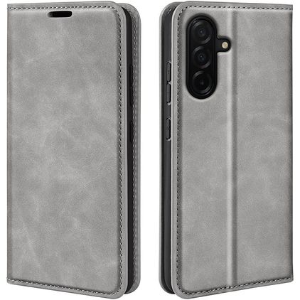 Mobigear Retro Slim Samsung Galaxy A27 Hülle Klapphülle Geldbörse - Grau
