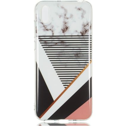 Mobigear Marble Huawei Y5 (2019) Hülle Flexibles TPU Backcover - Stripes