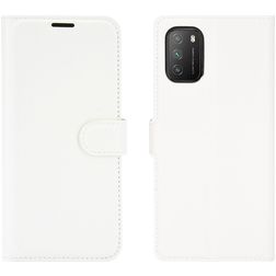 Mobigear Classic POCO M3 Hülle Klapphülle Geldbörse - Weiß