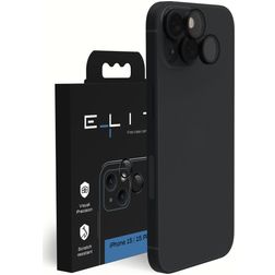 Elite iPhone 15 Panzerglas Gehärtetes Glas Kameralinsen Schutz - Hüllenfreundlich - Schwarz