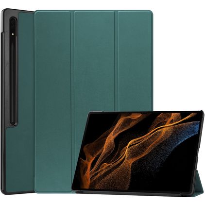 Mobigear Tri-Fold Samsung Galaxy Tab S8 Ultra Hülle Klapphülle - Grün