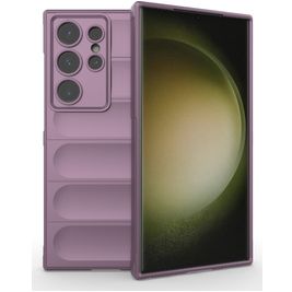 Mobigear Bumpy Samsung Galaxy S24 Ultra Hülle Flexibles TPU Backcover - Lila