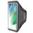 Mobiparts Comfort Fit Handyhalterung Joggen Samsung Galaxy S21 FE Sporthülle Neopren Sportarmband - Schwarz