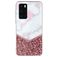Mobigear Marble Huawei P40 Hülle Flexibles TPU Backcover - Weiß / Roségold