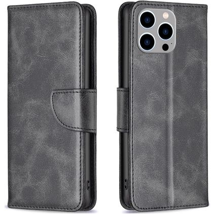 Mobigear Excellent iPhone 15 Pro Max Hülle Klapphülle Geldbörse - Schwarz