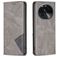 Mobigear Rhombus Slim OPPO Find X6 Hülle Klapphülle - Grau