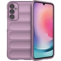 Mobigear Bumpy Samsung Galaxy A24 Hülle Flexibles TPU Backcover - Lila